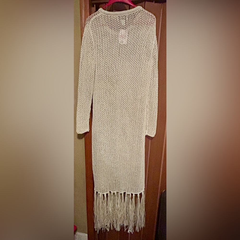 H&M Crochet look Dress beige NWT SOLD OUT SIZE XL - Picture 9 of 11